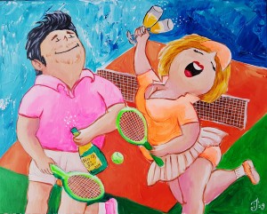 Dikke Dame Tennis